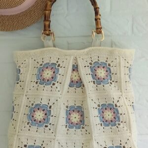 Blue Flowers Shopper