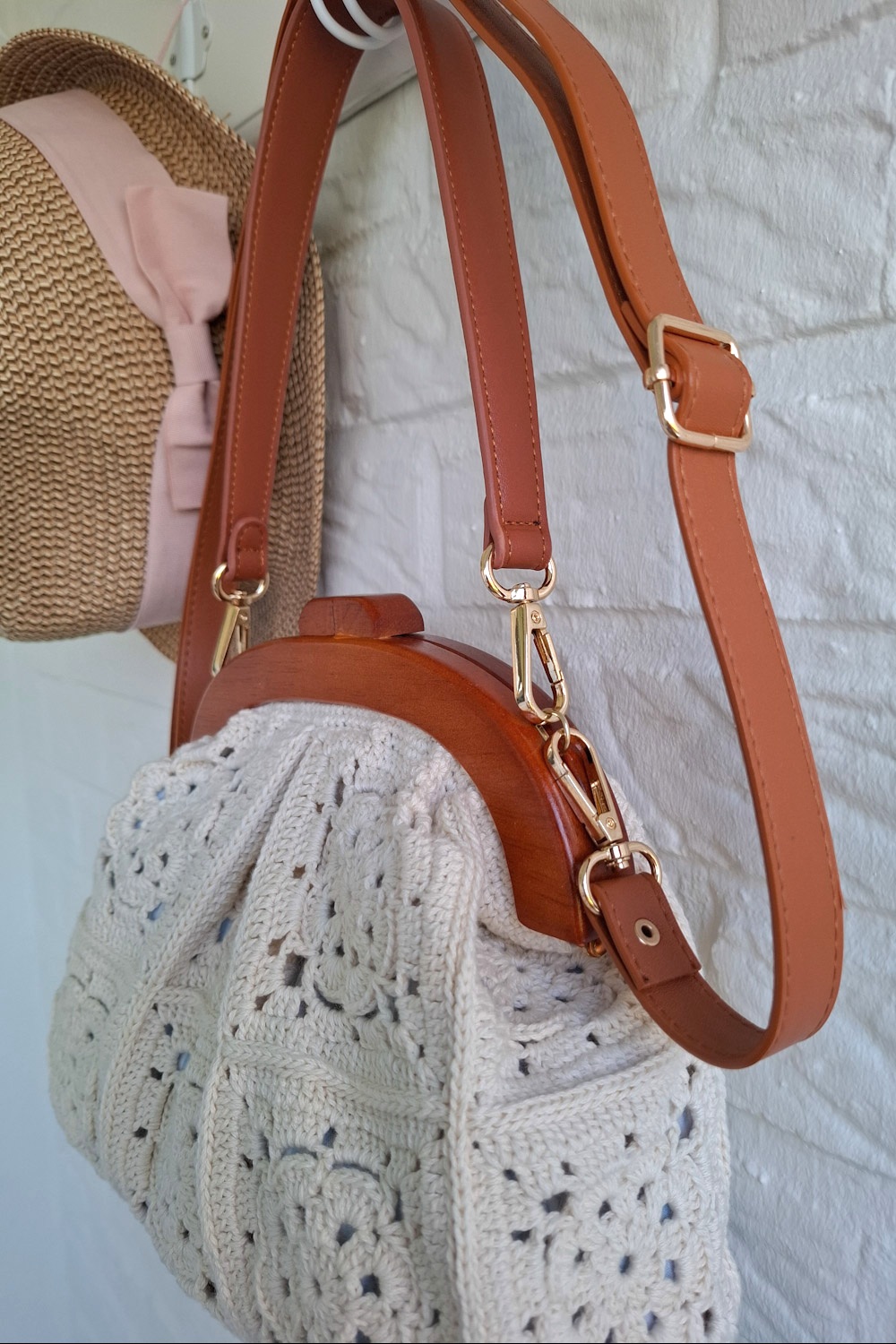 White Flowers Handbag - Billede 4