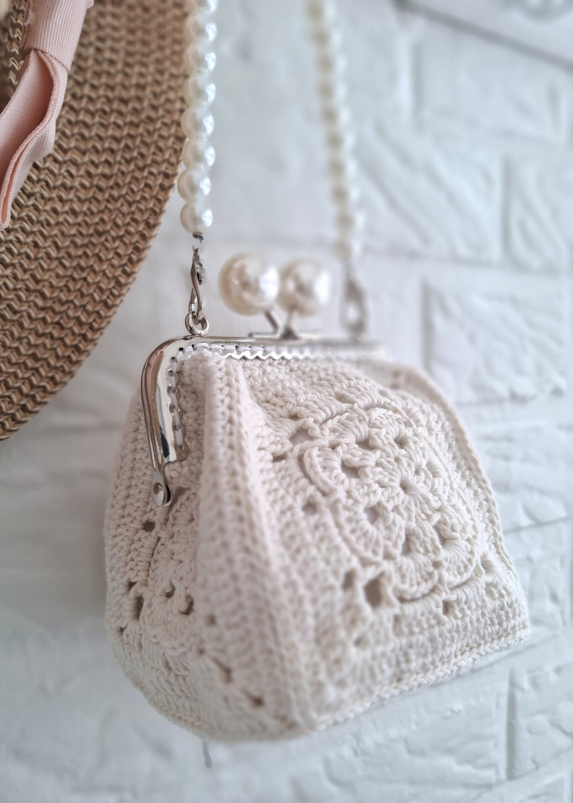 White Flowers Bag/Clutch - Billede 2