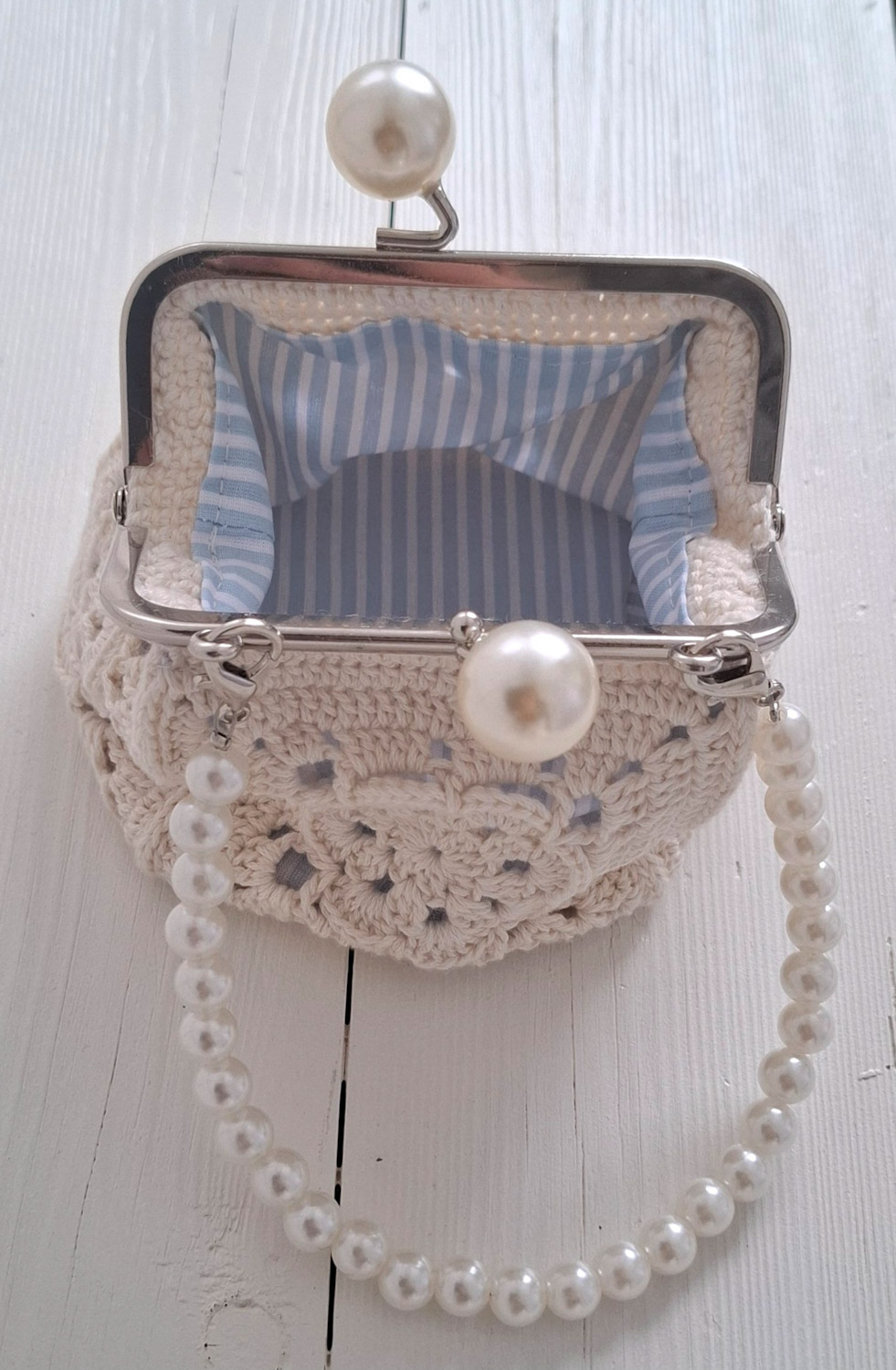 White Flowers Bag/Clutch - Billede 4