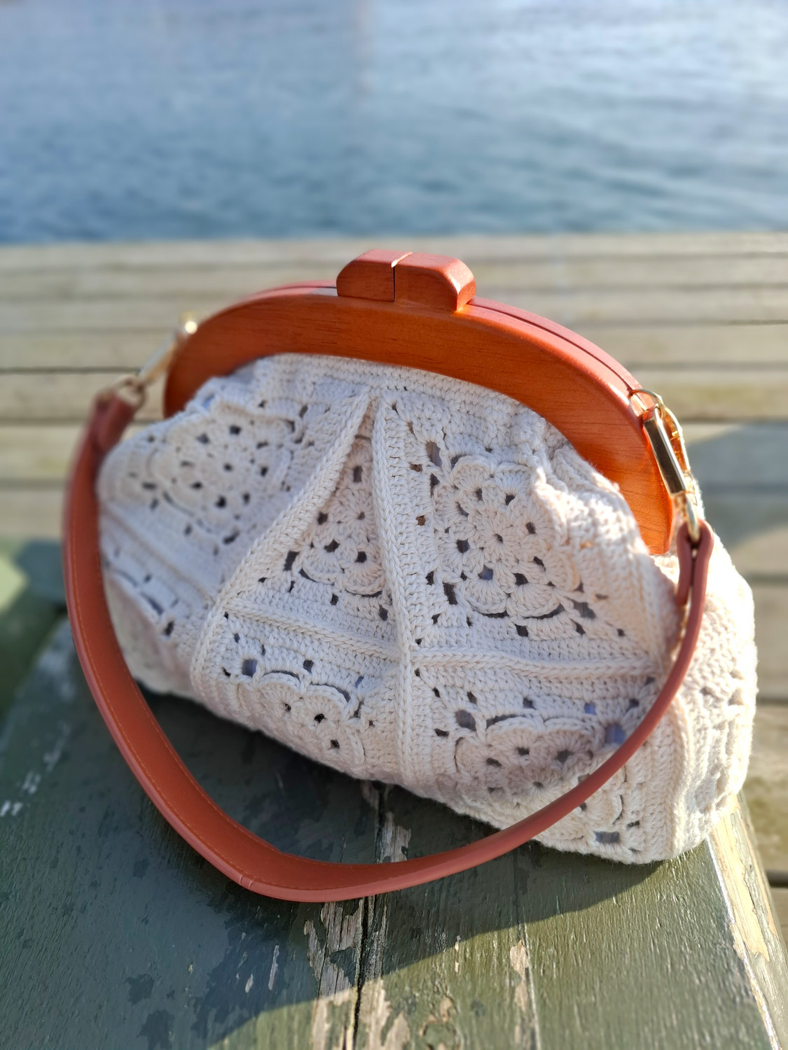 White Flowers Handbag - Billede 7