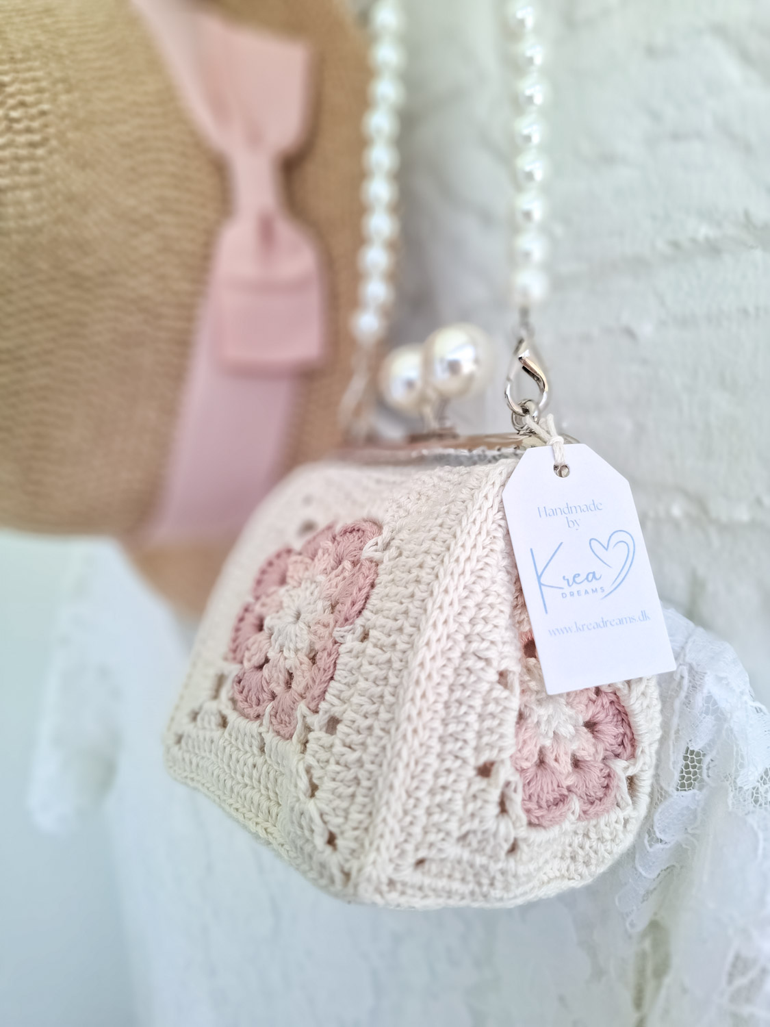 Hæklet Rosa Bag/Clutch - Billede 3