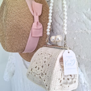 Hæklet White Bag/Clutch