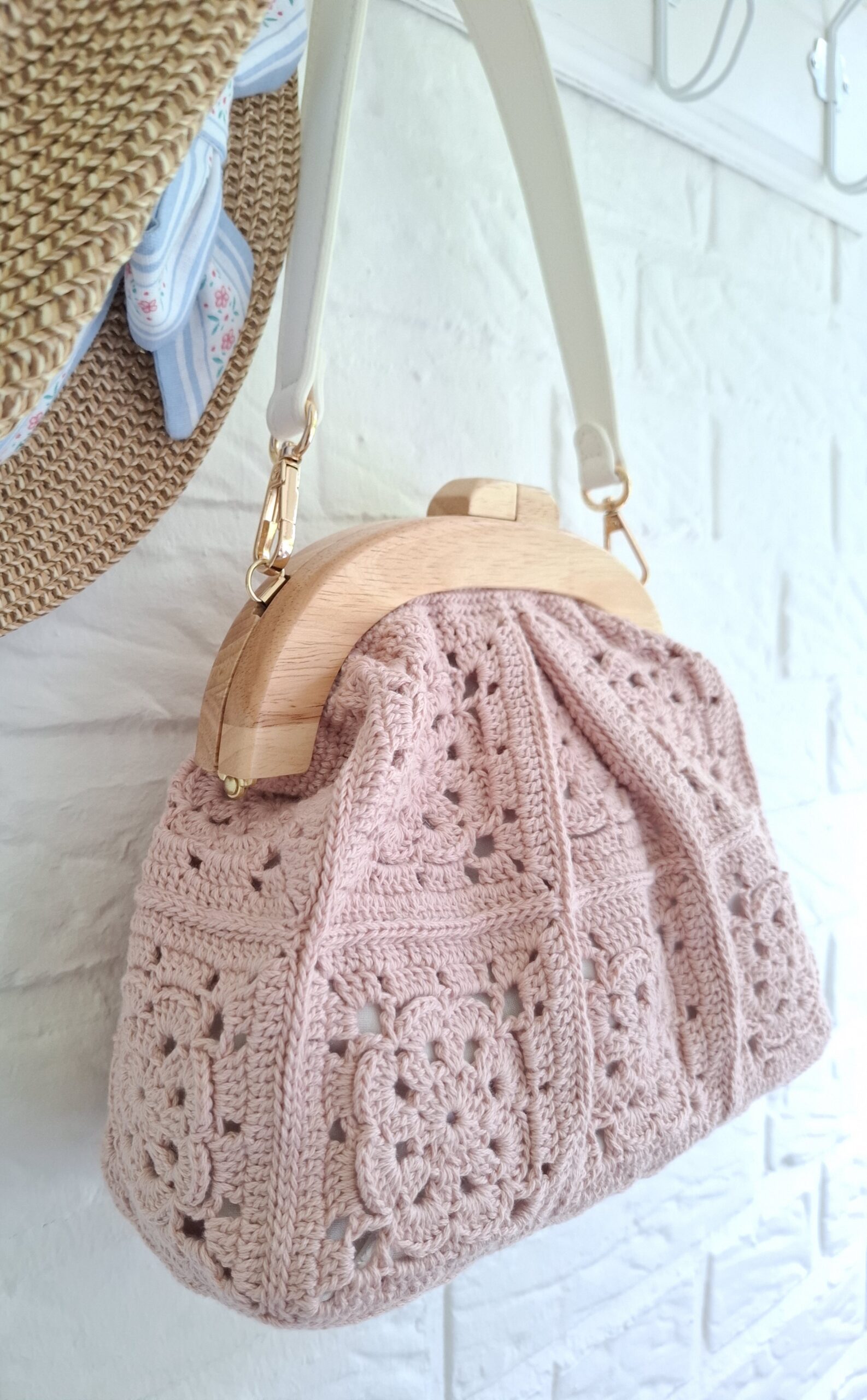 Hæklet Rosa Handbag - Billede 3