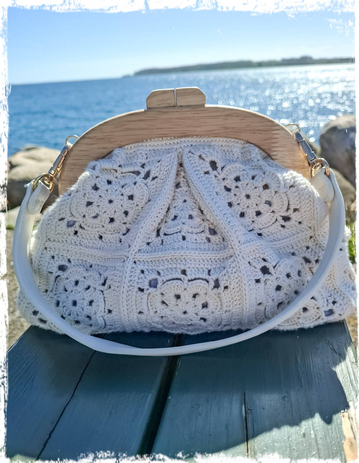 White Flowers Handbag - Billede 12