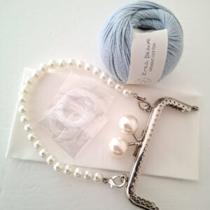 Tilbehørsæt med garn til Bag/Clutch, Blue