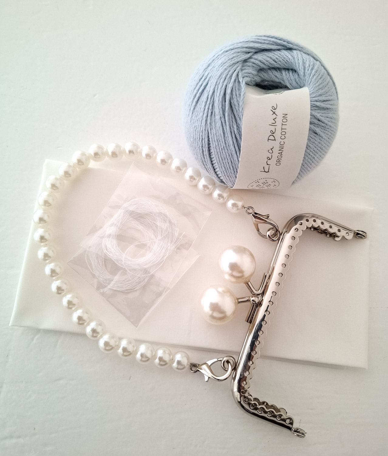 Tilbehørsæt med garn til Bag/Clutch, Blue