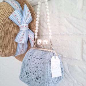 Hæklet Blue Bag/Clutch