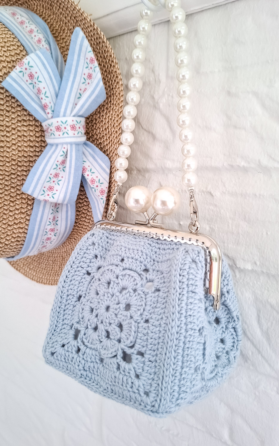 Hæklet Blue Bag/Clutch - Billede 3
