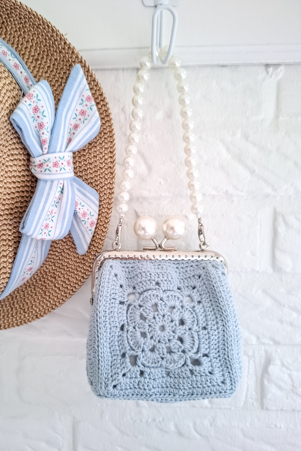 Hæklet Blue Bag/Clutch - Billede 2