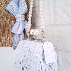 Hæklet Light Blue Bag/Clutch