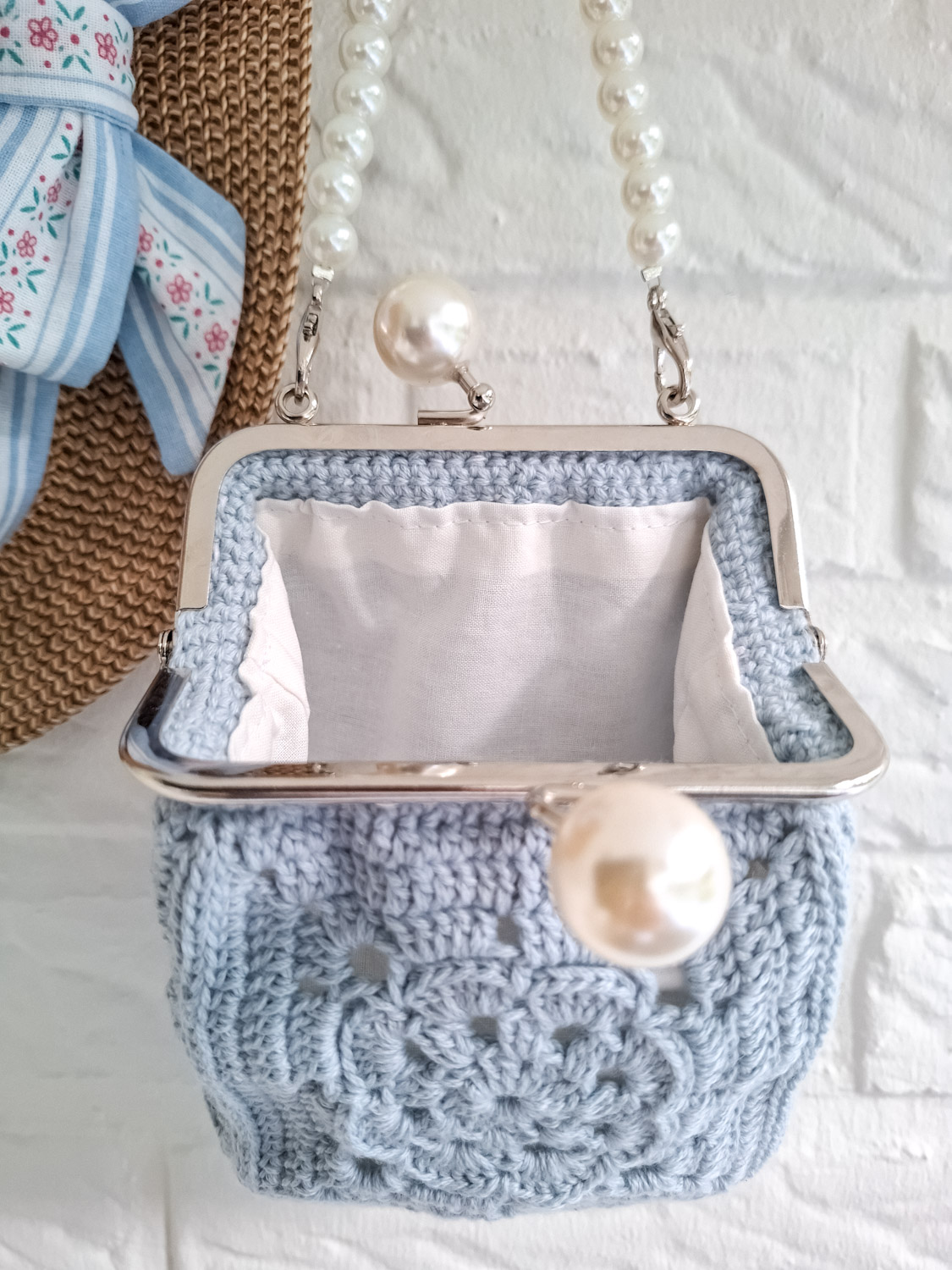 Hæklet Blue Bag/Clutch - Billede 4