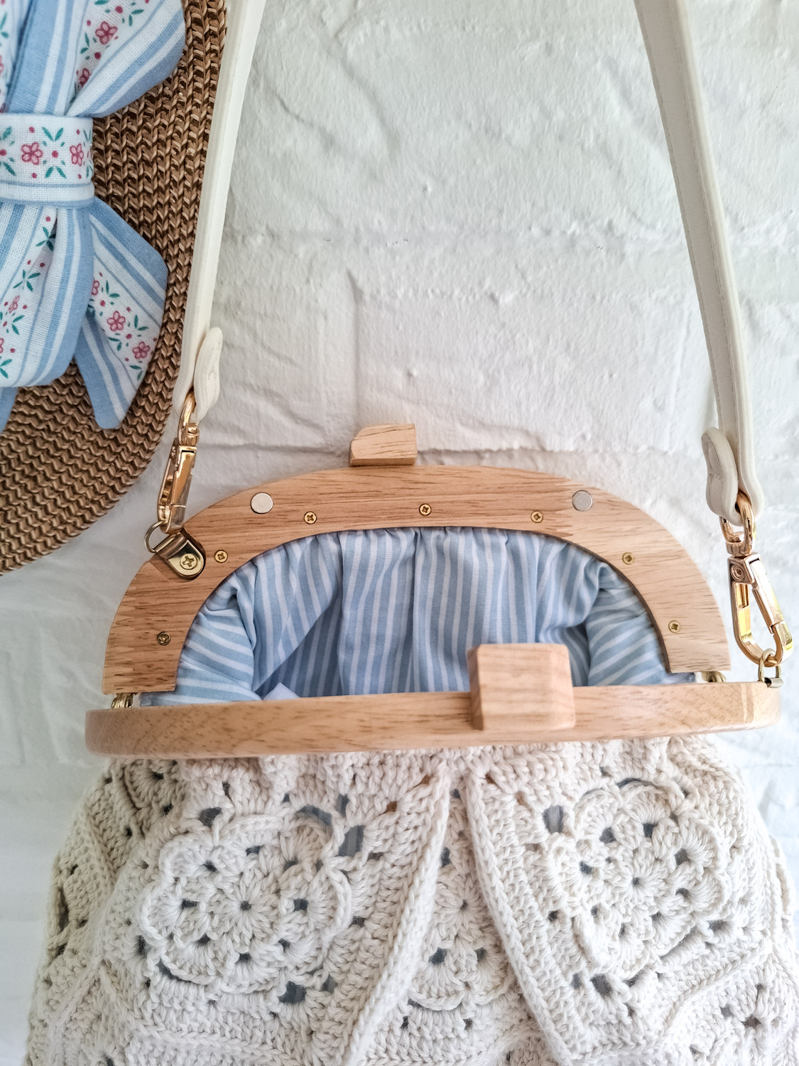 White Flowers Handbag - Billede 10
