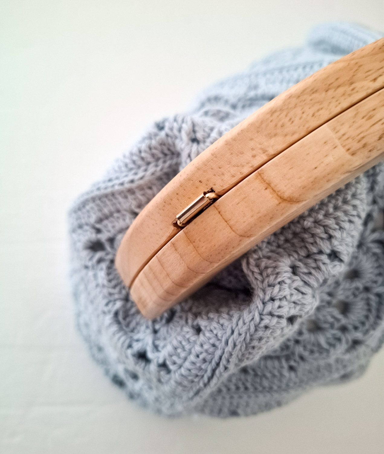 Hæklet Blue Handbag - Billede 5