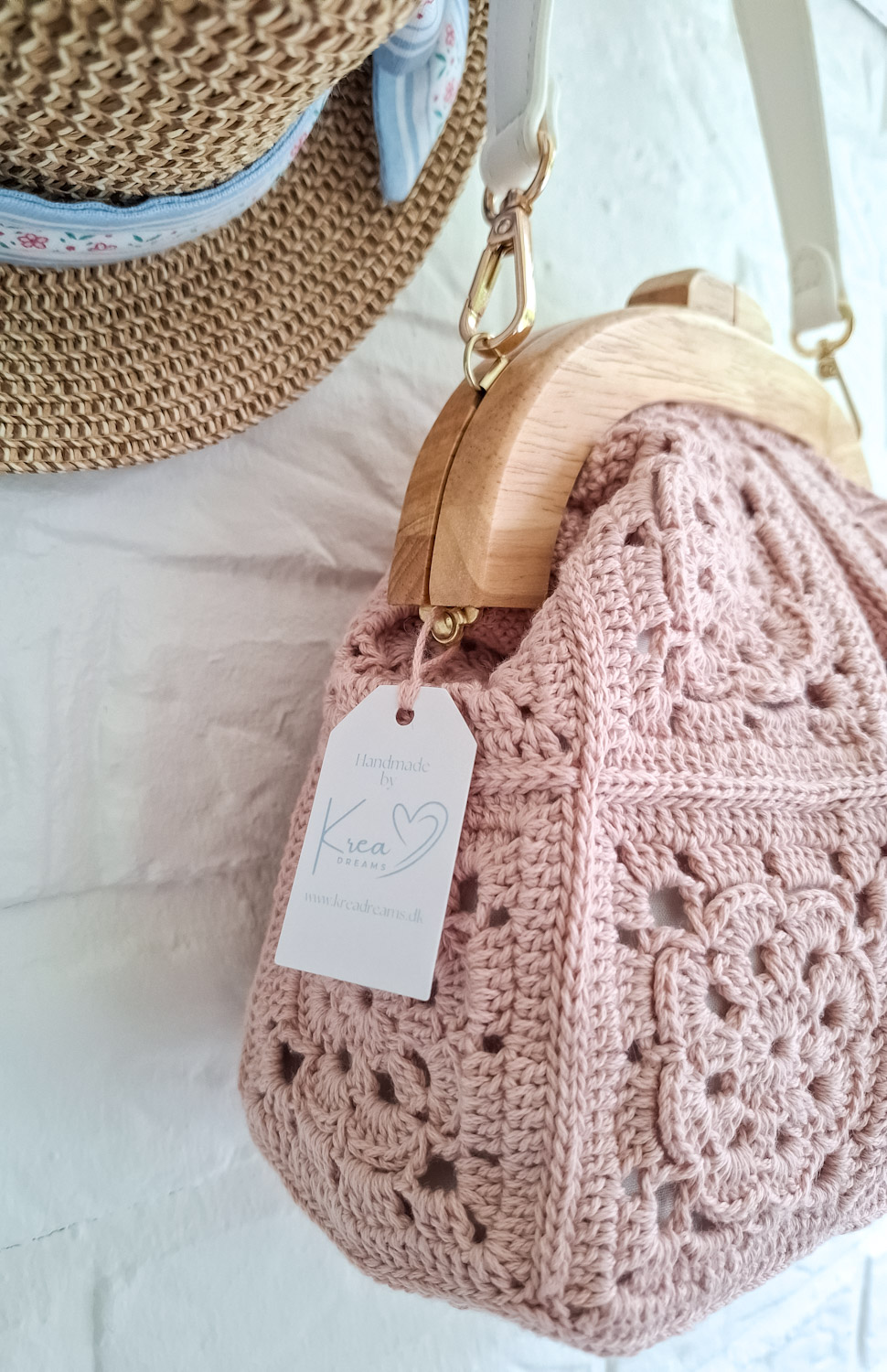 Hæklet Rosa Handbag - Billede 2
