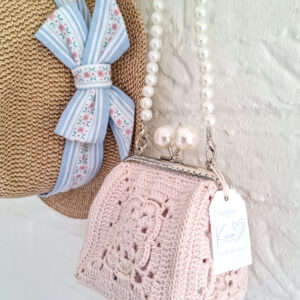 Hæklet Light Rosa Bag/Clutch