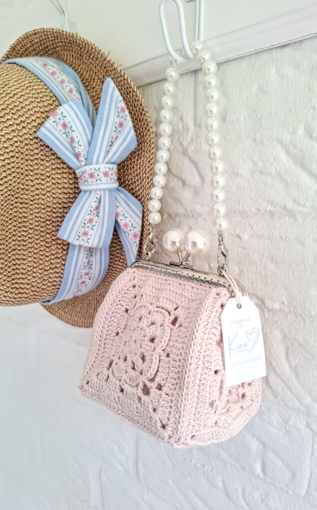 Hæklet Light Rosa Bag/Clutch
